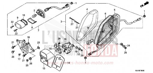 TAILLIGHT (VT750C/CA/CS) VT750CSD de 2013